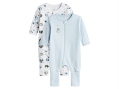 Name It baby blue elefant natdragt (2-pak)